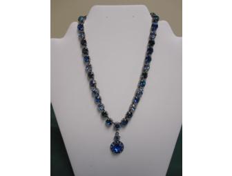Swarovski Crystal Pendant Necklace with Matching Earrings
