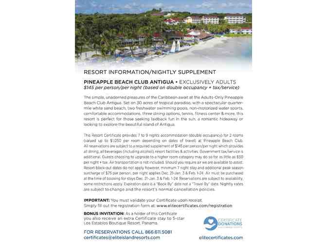 Elite Island Resorts / Pineapple Beach Club Antigua - All-Inclusive