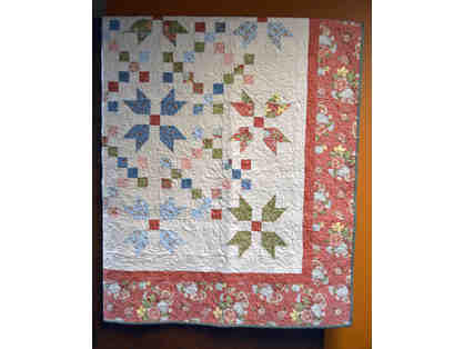 Twin Pastel Floral Quilt by Southern Stitches