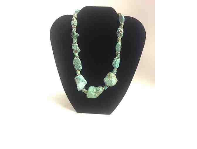 Natural Turquoise Statement Necklace - Photo 1