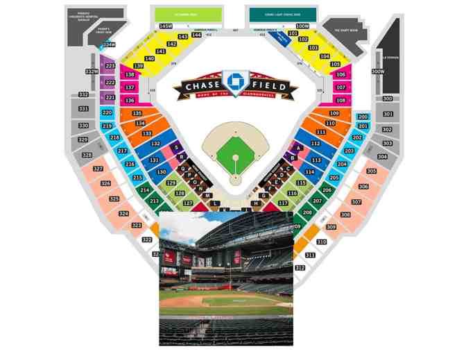 Arizona Diamondbacks - 4 Dugout Reserve Tickets