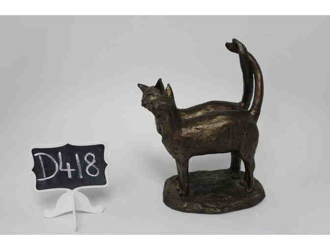 Two's Company Bronze Cat Sculpture by Paul Jenkins