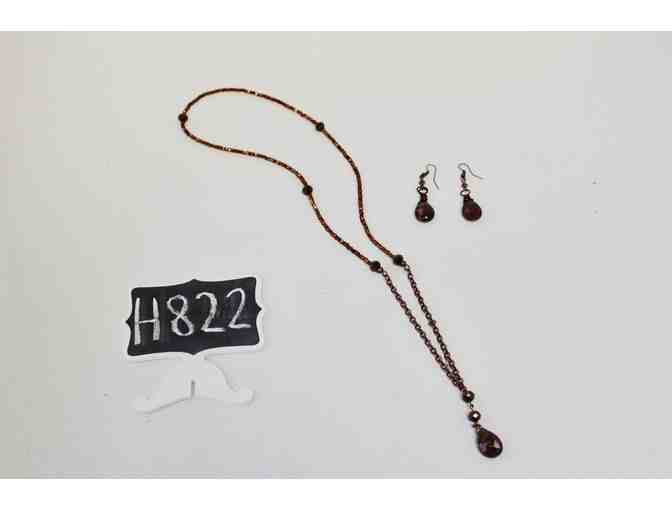 Mahogany Obsidian Necklace and Earring Set - Catalina Gemstone Jewelry