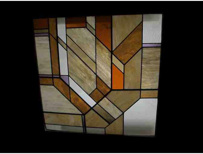 Geometric Stained Glass Panel
