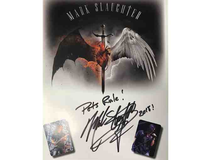 Mark Slaughter Signed Guitar and Photo - Photo 3