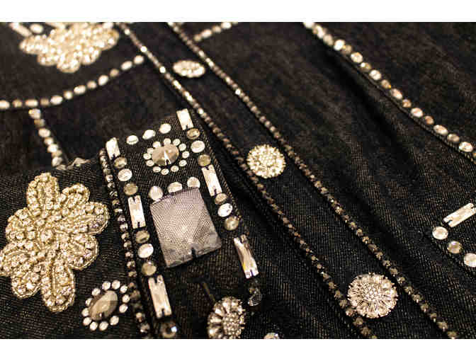 St John Denim Jacket with Rhinestone Details