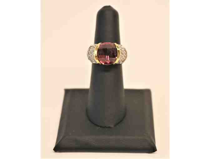 Rubellite Tourmaline & Diamond Ring