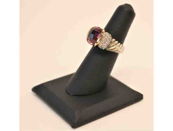 Rubellite Tourmaline & Diamond Ring