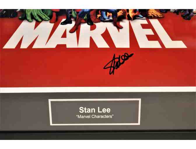 'Marvel Characters' Framed Memorabilia Signed by Stan Lee
