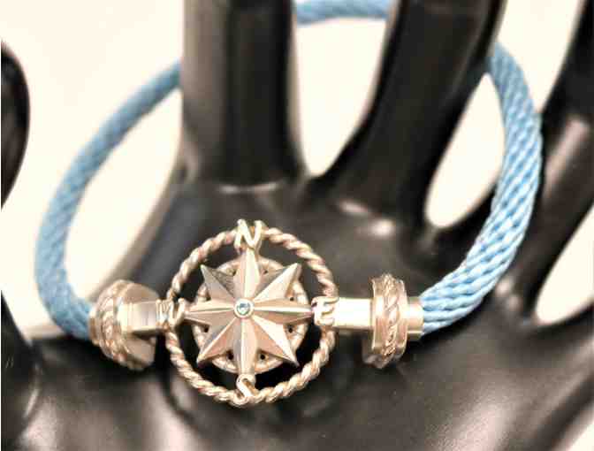 Brighton Blue Cord Bracelet with Compass Charm