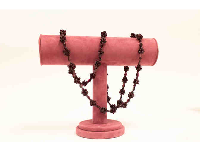 Garnet Cluster Necklace