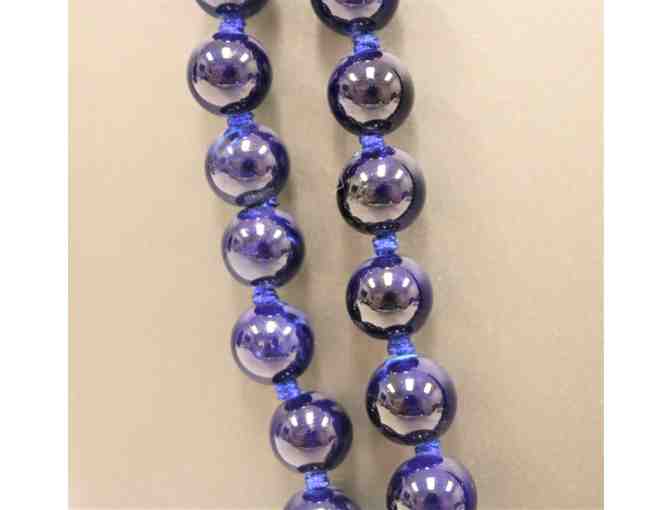 Two Blue Beaded Necklaces