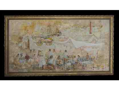 Large Marketplace Scene by A Vasquez Parra