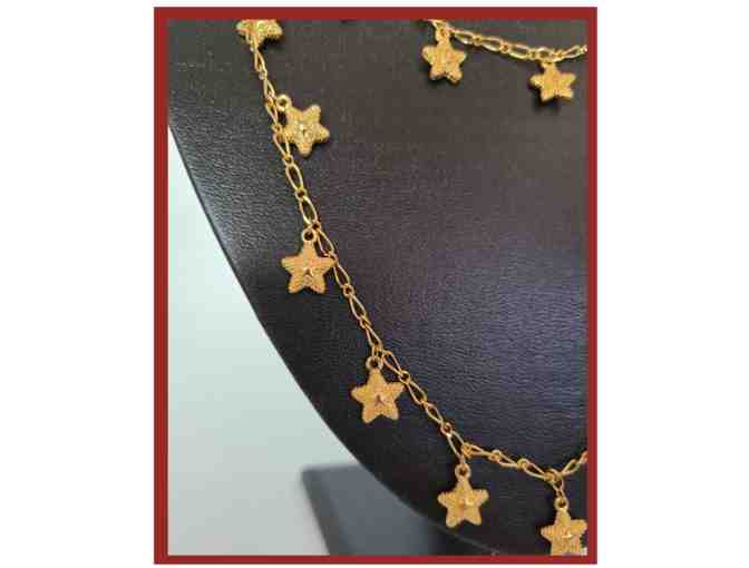 Gold Star Necklace and Bracelet Set