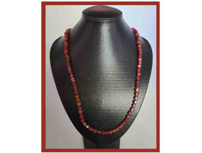 Red Glass Beaded Necklace