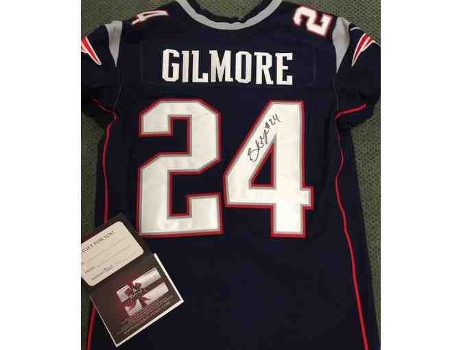 Stephon Gilmore Signed Jersey and $100 Gift Certificate to Patriot Place