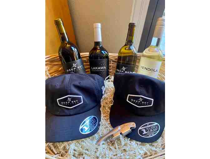 Wine Tasting in a Basket by Deep Sky Vineyards