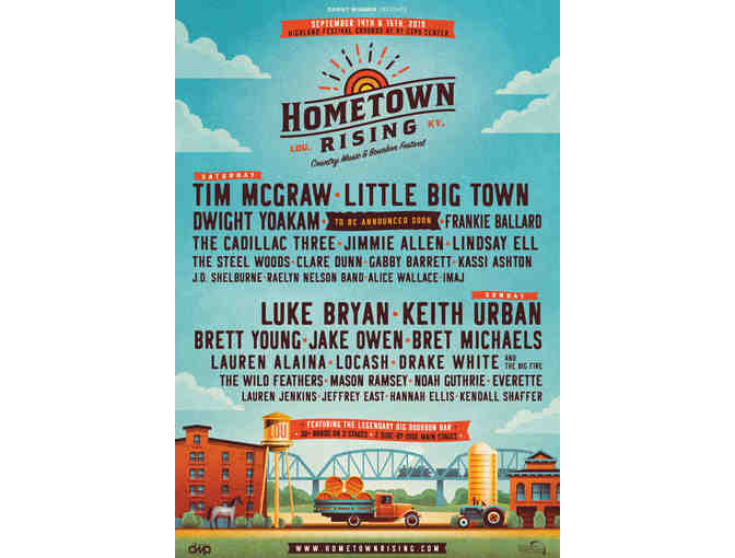 Two Top Shelf VIP Passes to Hometown Rising in Louisville, KY