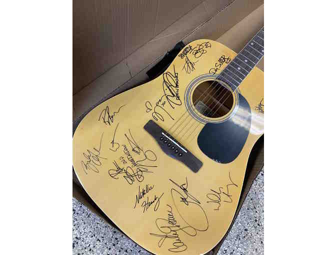 Amazing Country Music Signed Acoustic Guitar with 16 signatures