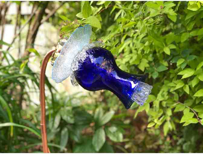 Beautiful Reclaimed Glass Garden Art