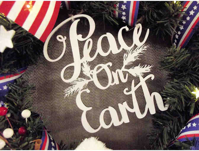 Peace Through Unity Christmas Wreath, American Pride