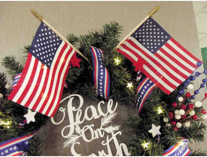 Peace Through Unity Christmas Wreath, American Pride