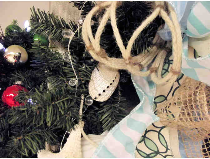 Sandy Claus Beach-Themed Christmas Wreath