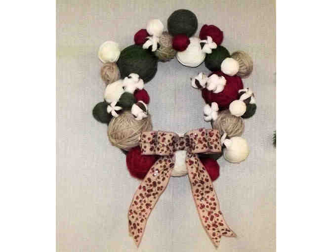 Christmas Knitting Wreath