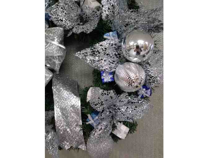 Silver Glitter Christmas Wreath