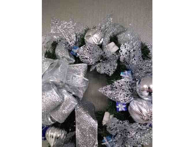 Silver Glitter Christmas Wreath