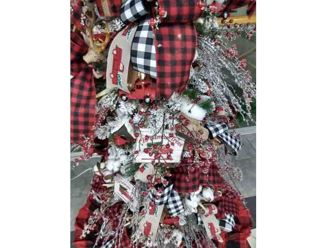 Country Christmas, Plaid and Snow Skinny Christmas Tree - Photo 2