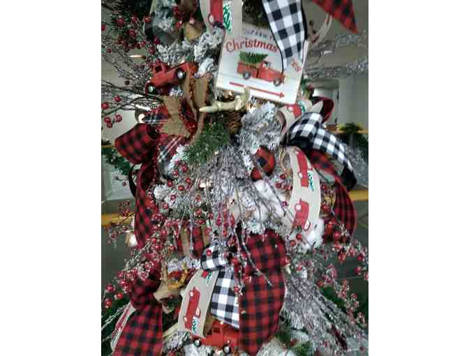 Country Christmas, Plaid and Snow Skinny Christmas Tree - Photo 3