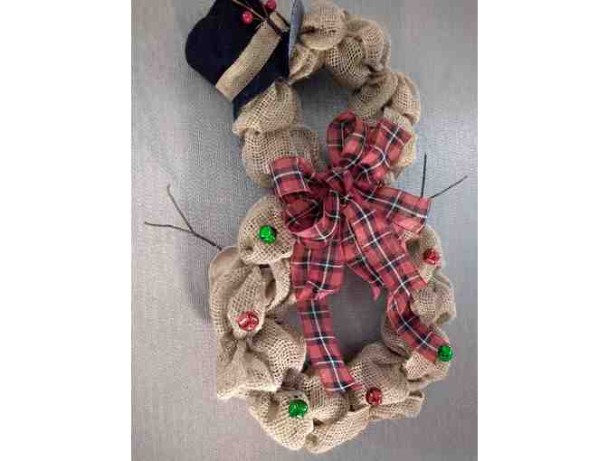 Baby, It's Cold Outside Rustic Snowman Wreath - Photo 1