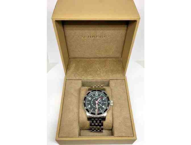 Burberry GMT Mens Stainless Black Dial Watch