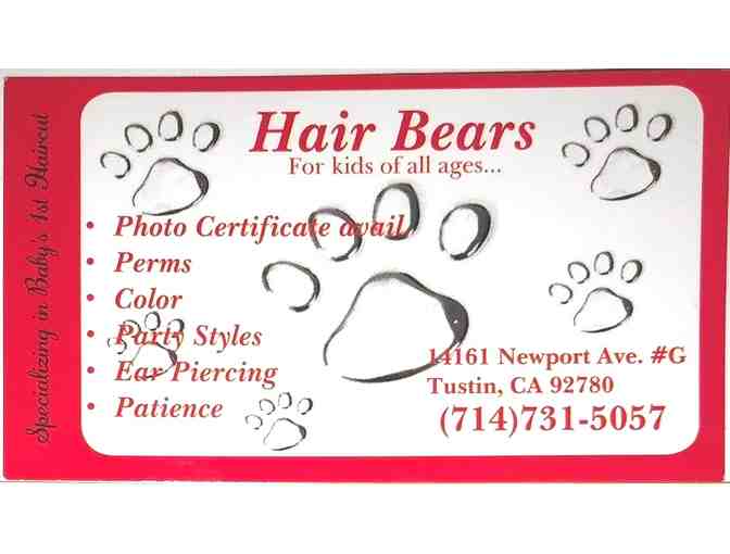 Hair Bears: Gift Certificate for 1 Children's Haircut