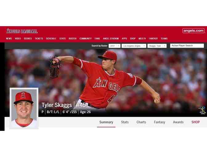 Angels Baseball: Tyler Skaggs Autographed Major League Baseball