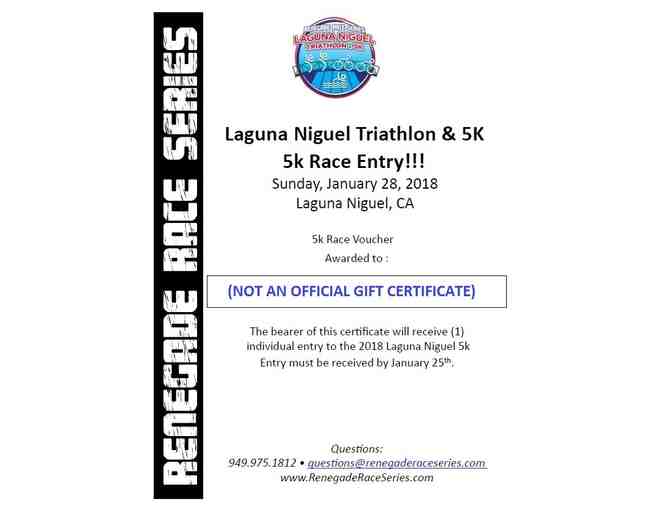 Renegade Race Series: 1 Race Entry to the Laguna Niguel 5K - Photo 1