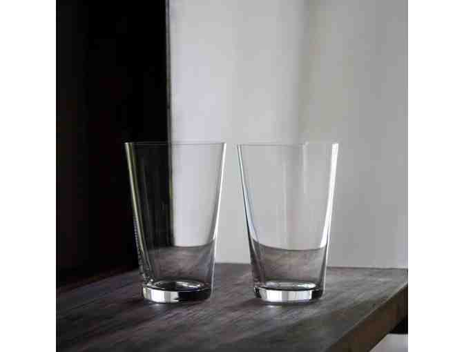 Two Stemless White Wine Glasses