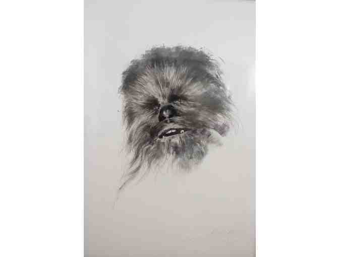 Framed Portrait of Chewbacca hand drawn by Ken Shue
