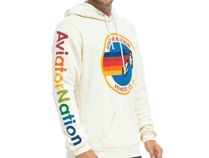 AVIATOR NATION PULLOVER HOODIE - VINTAGE WHITE