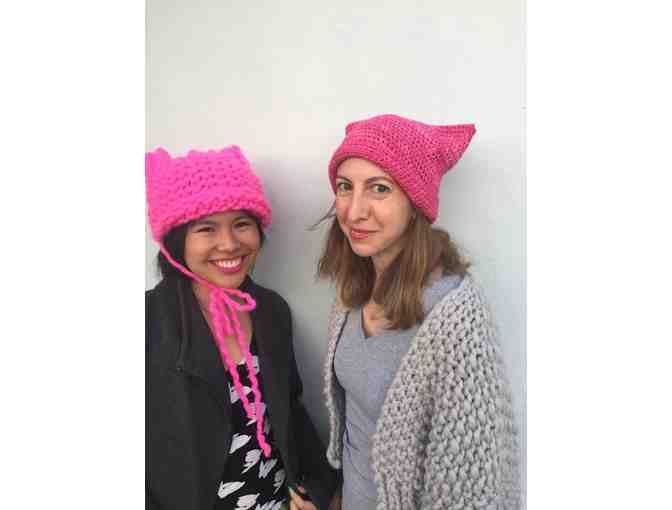 Pussyhat Made by Project Co-Founder Jayna Zweiman