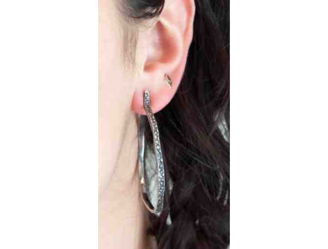 Lauren Wolf Large Sterling Stingray Hoops