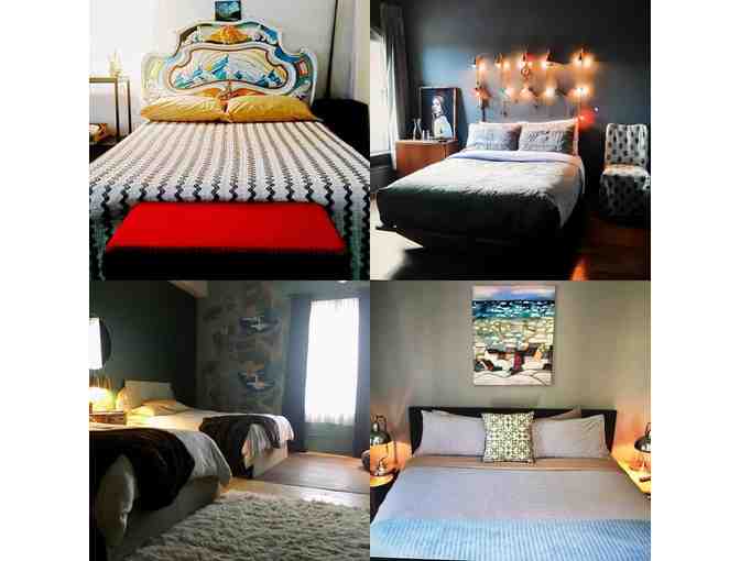 One night stay at the Wherehouse Art Hotel, WSNC