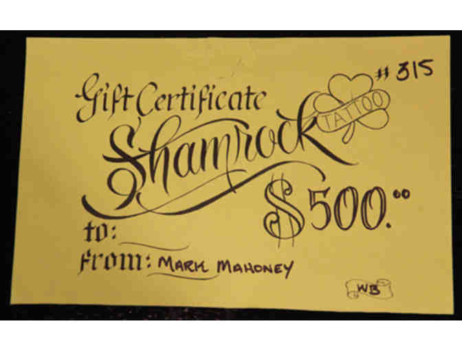 Gift Certificate to Mark Mahoney's Shamrock Social Club