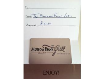 $100 Gift Card to Musso and Frank Grill