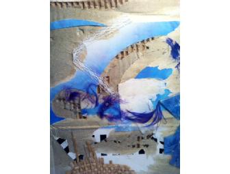 'Blue Dream Birds' by Lark (Larisa Pilinsky), FRAMED Original Artwork