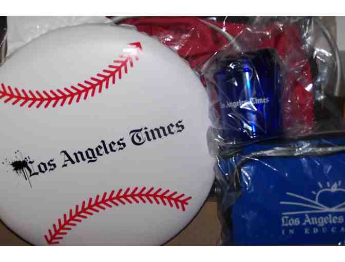 LA Times Supports the Arts! Patt Morrison Autographed Signed Hat & Gift Basket