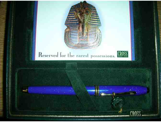 RARE Cross Townsend Lapis Lazuli Fountain Pen 18kt Rhodium Plated Pen - Collector's Item!