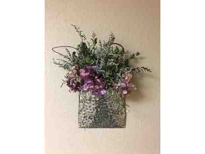 Small Dried Floral Wall Sconce