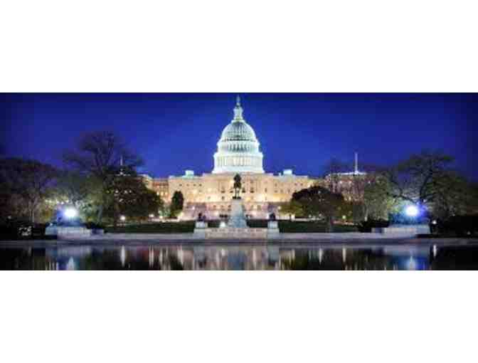 4 can tour the Capitol Building and enjoy two rooms for two nights at a local hotel
